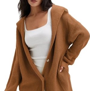 Deep Self Women's Long Sleeve Open Front Cardigan.  100% acrylic.  3 button fron